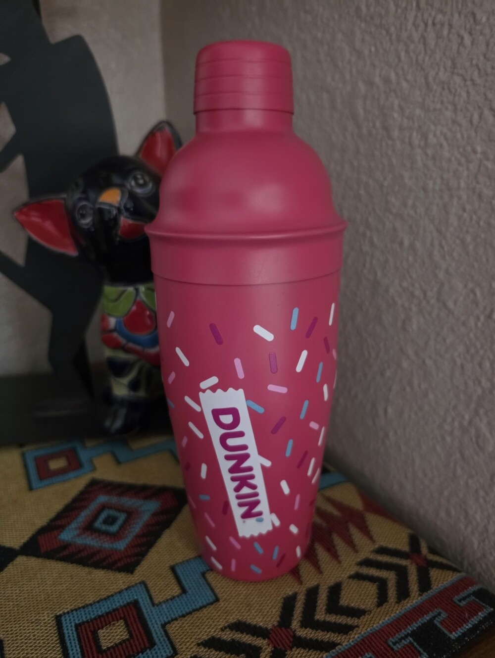 Dunkin Donuts Pink Sprinkle Cocktail Shaker